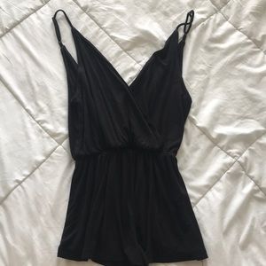 a black soft romper